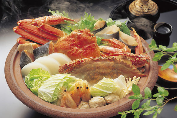 Japanese Cuisine Crab Nabe - Healthy Fresh Fish Seafood Rice And Vegetables #FrizeMedia